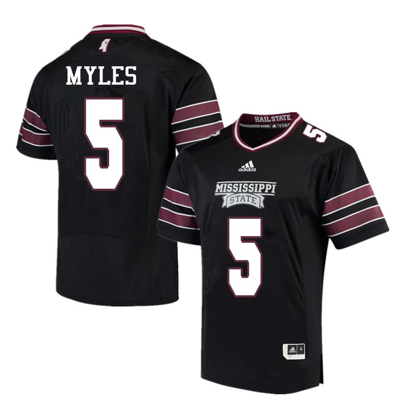 Men #5 Gabe Myles Mississippi State Bulldogs College Football Jerseys Sale-Black